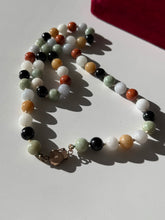 Load image into Gallery viewer, Vintage Jade Bead &amp; 14k Gold Necklace 21”

