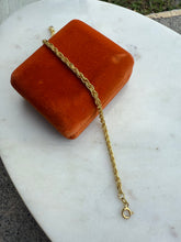 Load image into Gallery viewer, Canadian Gold Vermeil Rope Bracelet 7.5”
