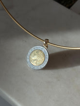Load image into Gallery viewer, Italian Lire Coin w/ 14k Yellow Gold Enhancer Bale
