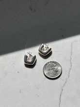 Load image into Gallery viewer, Rounded Square Sterling Silver Hoop Earrings

