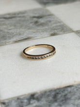 Load image into Gallery viewer, Vintage 14k Gold Diamond Quarter Eternity Band Size 4.75 - 5
