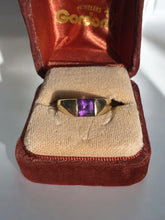 Load image into Gallery viewer, Channel Set Amethyst Vintage 14k Gold Ring
