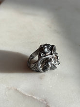 Load image into Gallery viewer, Vintage Art Nouveau Lady Sterling Ring Size 6.25
