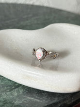 Load image into Gallery viewer, Simulated Opal Sterling Silver Ring Size 9
