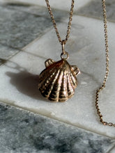 Load image into Gallery viewer, Vintage 14k Gold Dainty Pearl Shell Charm
