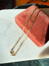 Load image into Gallery viewer, Italian Gold Vermeil Figaro Chain 20”
