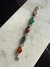 Load image into Gallery viewer, Scottish Agate Sterling Silver Bracelet 7.25”
