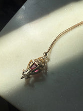 Load image into Gallery viewer, Vintage Red Spinel 1/20 12k Gold Filled Necklace
