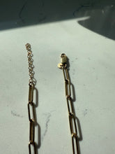 Load image into Gallery viewer, Gold Vermeil Paperclip Link Chain 16”-18”
