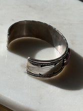 Load image into Gallery viewer, Vintage Navajo Sterling Pink Opal Cuff Bracelet

