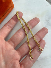 Load image into Gallery viewer, Canadian Gold Vermeil Rope Bracelet 7.5”

