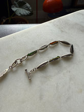 Load image into Gallery viewer, Leaf Sterling Silver Toggle Clasp Bracelet 7.25”
