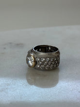 Load image into Gallery viewer, Chunky Sterling &amp; Gold Quartz Ring Size 5
