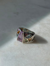 Load image into Gallery viewer, Multistone Sterling Silver Ring Size 6.25
