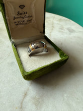Load image into Gallery viewer, Two-Tone Sterling Ring Size 7.5
