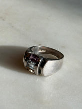 Load image into Gallery viewer, Multistone Solid Sterling Silver Ring Size 8

