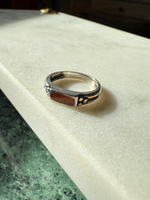 Load image into Gallery viewer, Sterling Silver Crushed Faux Coral Ring Size 8
