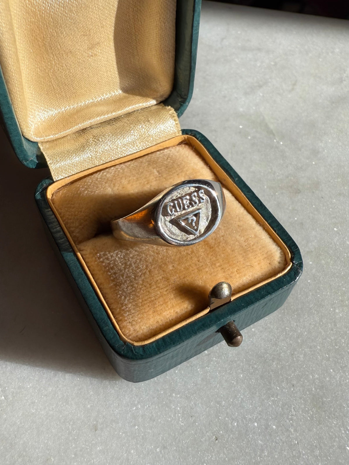 Vintage GUESS Sterling Silver Ring Size 9.5