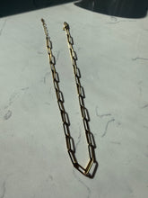 Load image into Gallery viewer, Gold Vermeil Paperclip Link Chain 16”-18”
