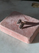 Load image into Gallery viewer, Levian 14k Rose Gold Chocolate Diamond Bypass Ring Size 9

