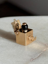 Load image into Gallery viewer, Vintage Jack in the Box Gold Charm 14k Gold
