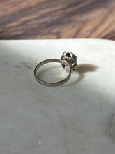 Load image into Gallery viewer, Vintage Sterling Silver Simulated Opal Ring Size 8.25
