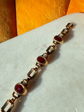 Load image into Gallery viewer, Red Czech Glass 1/20 10k Gold Filled Bracelet 7”
