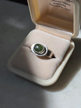 Load image into Gallery viewer, Vintage Jade Sterling Silver Ring Size 7.5
