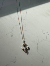 Load image into Gallery viewer, Antique 1/20 12k Gold Filled Guilloche Enamel Fleur De Lis Necklace
