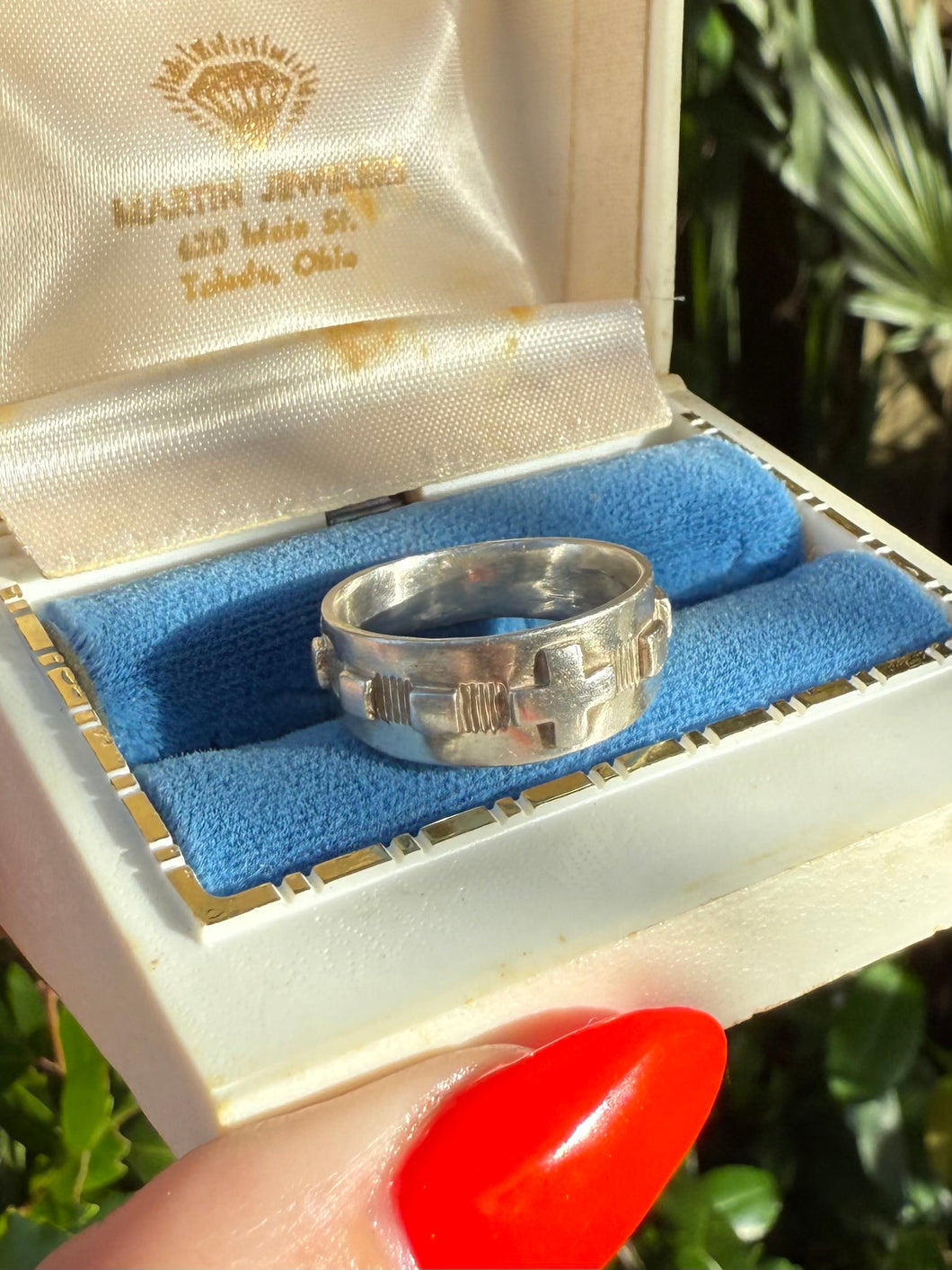 Cross Sterling Silver Ring Size 9