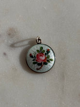 Load image into Gallery viewer, Vintage Floral Enamel Sterling Silver Charm
