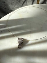 Load image into Gallery viewer, Iced Panther Torque Sterling Silver Necklace 17”
