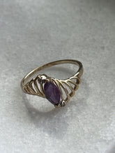 Load image into Gallery viewer, Amethyst 10k Solid Yellow Gold Ring Size 6

