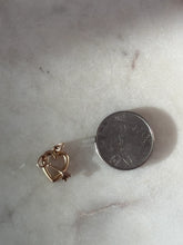 Load image into Gallery viewer, Vintage 14k Yellow Gold Heart Key Charm
