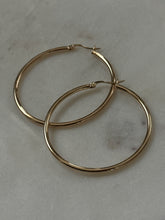 Load image into Gallery viewer, Gold Vermeil Sterling Hoop Earrings
