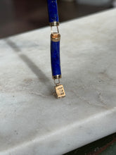 Load image into Gallery viewer, Lapis 14k Yellow Gold Bracelet 7.25”
