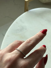 Load image into Gallery viewer, Dainty Sterling Silver Thin Band Size 6.75

