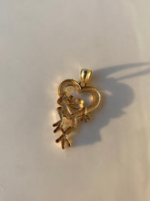 Load image into Gallery viewer, Frog Heart Two-Toned 10k Gold Pendant
