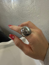 Load image into Gallery viewer, Vintage Sterling Silver Jumbo Etched Dome Ring
