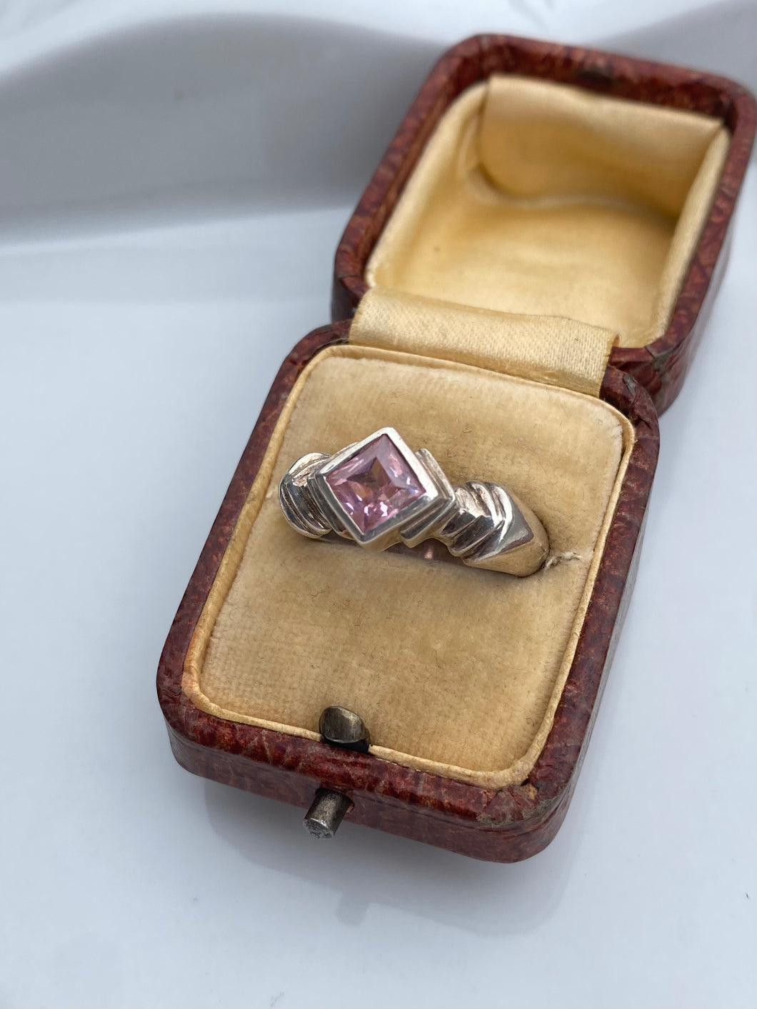 Pink Solid Sterling Silver Ring