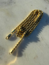 Load image into Gallery viewer, Vintage Rope Chain Gold Vermeil Necklace 24”
