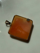 Load image into Gallery viewer, Italian Carved Cameo 14k Gold Square Pendant
