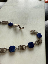 Load image into Gallery viewer, Vintage Lapis 950 Silver Chain 18”
