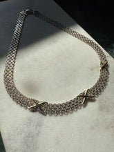 Load image into Gallery viewer, Milor Italy Two-Toned X Collar Sterling Silver Necklace 18”
