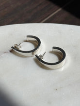 Load image into Gallery viewer, Sterling Silver Half Hoop Earrings
