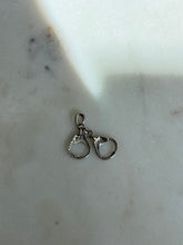 Load image into Gallery viewer, White Gold &amp; Diamonds 14k Mini Handcuffs Charm
