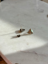 Load image into Gallery viewer, Opal Inlay Sterling Silver Triangle Earrings
