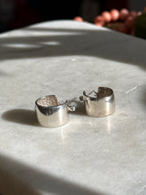 Load image into Gallery viewer, Vintage Wide Sterling Silver Earrings
