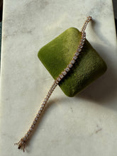 Load image into Gallery viewer, Gold Vermeil CZ Tennis Bracelet 7.75”
