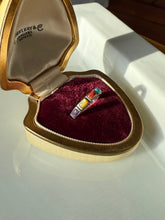 Load image into Gallery viewer, Multistone Inlay Sterling Silver Ring Size 7.25
